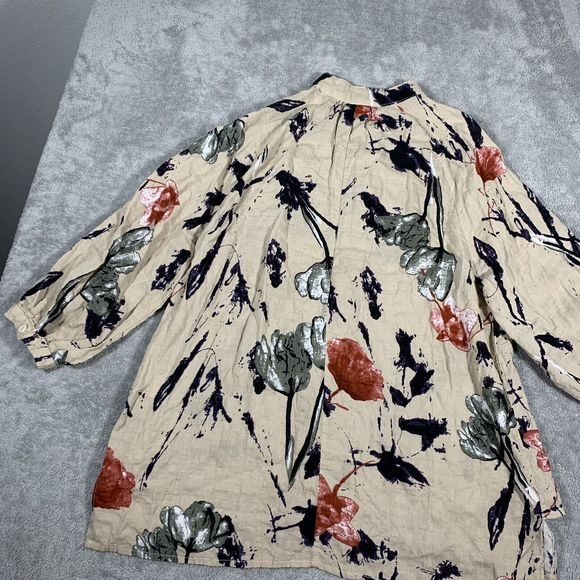 Zanzea Collection Floral Quarter Button Tunic Blouse Size XL Women’s - Picture 4 of 10